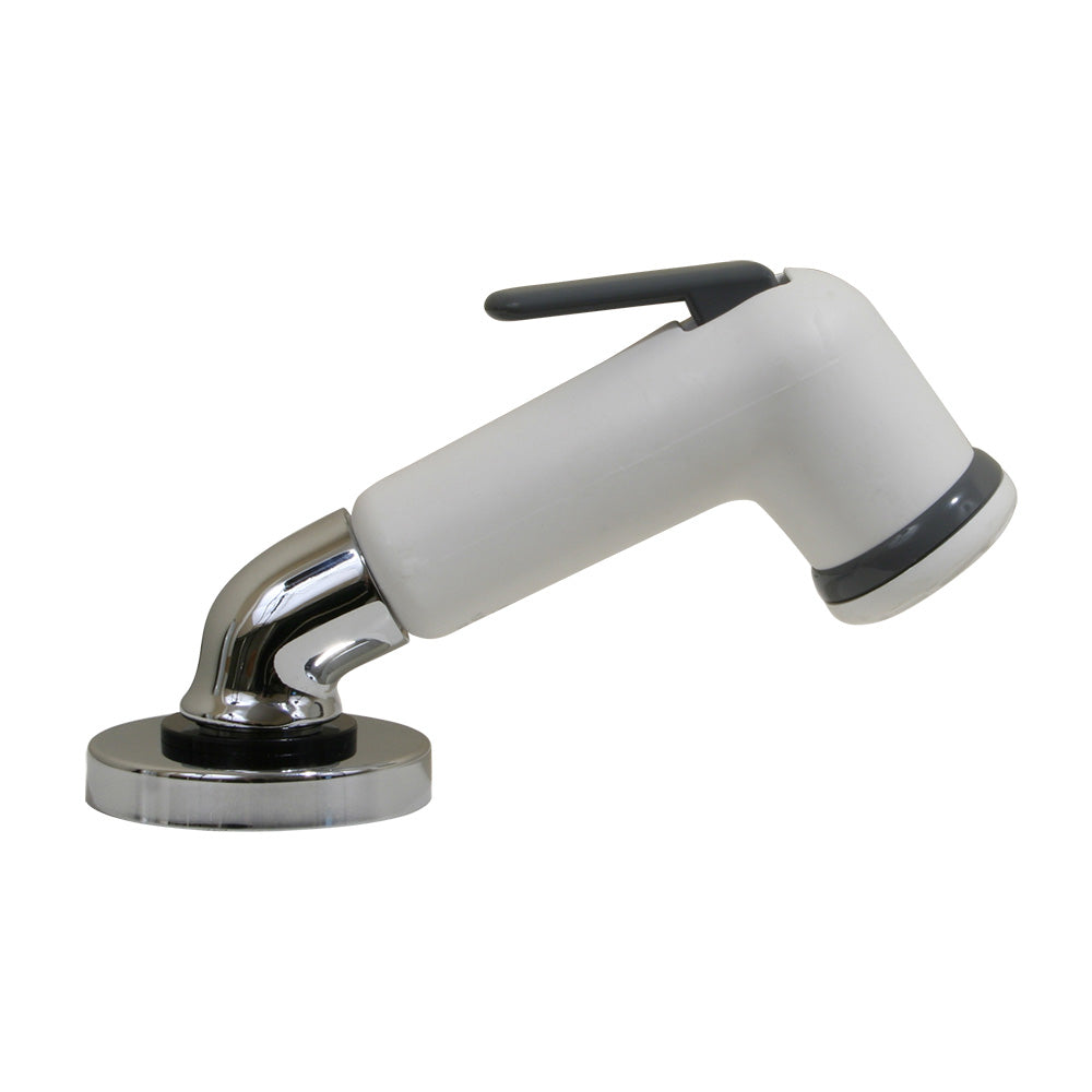 Scandvik Elbow Sprayer with Handle Pull Out and 6-Foot Hose - White Finish
