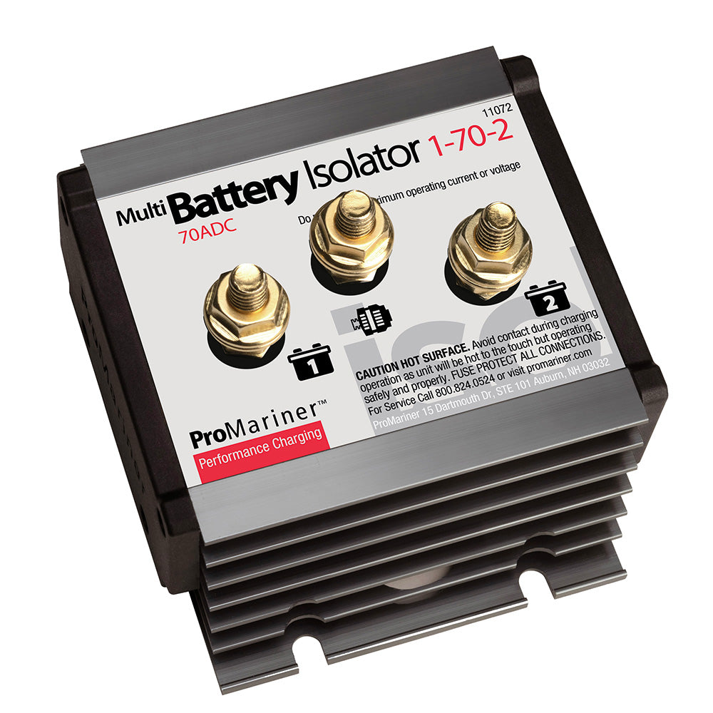 ProMariner 11072 Battery Isolator for 1 Alternator and 2 Batteries, 70 Amp
