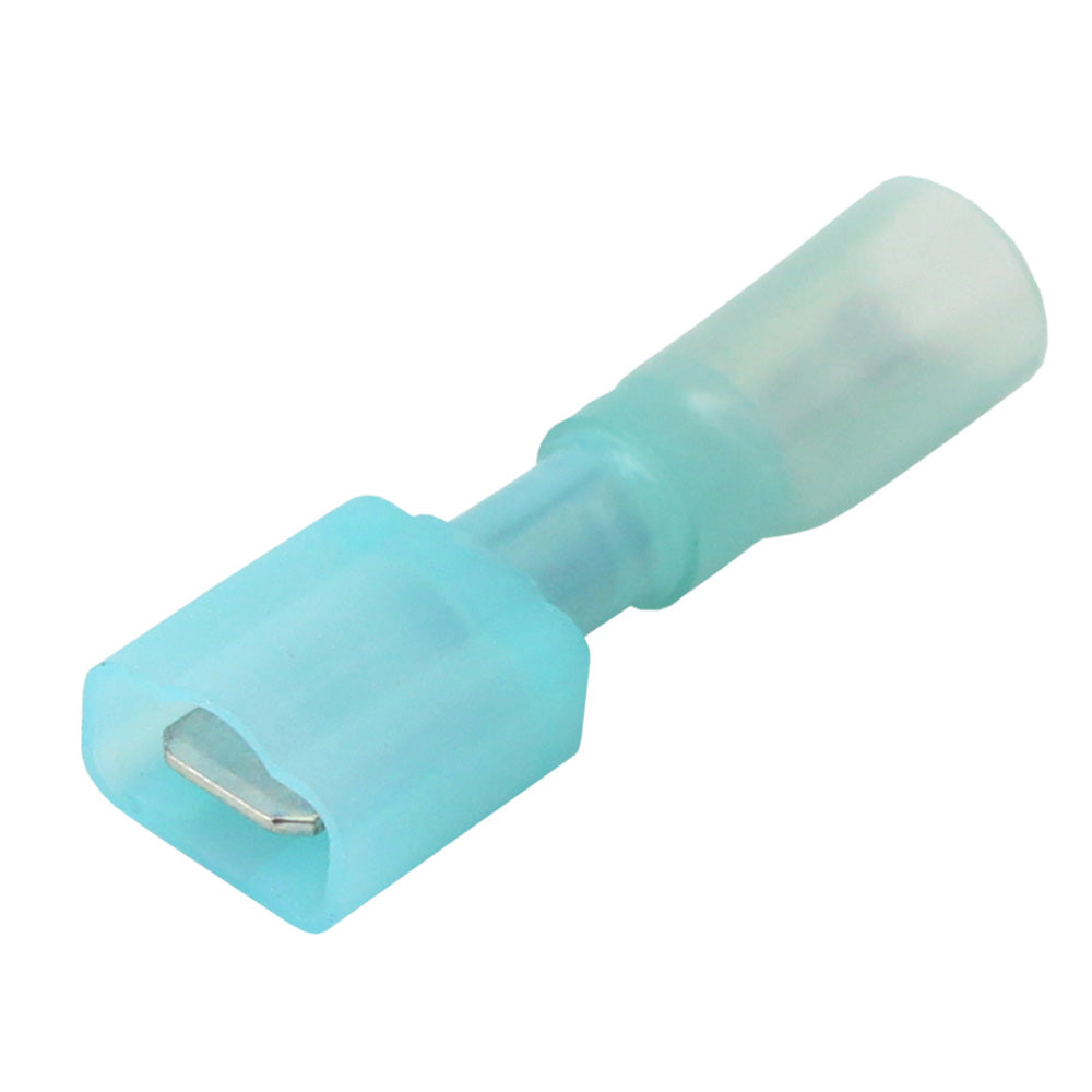 Pacer TDE14-250FIM-25 16-14 AWG Blue Fully Insulated Male Disconnect Terminals, 25 Pack