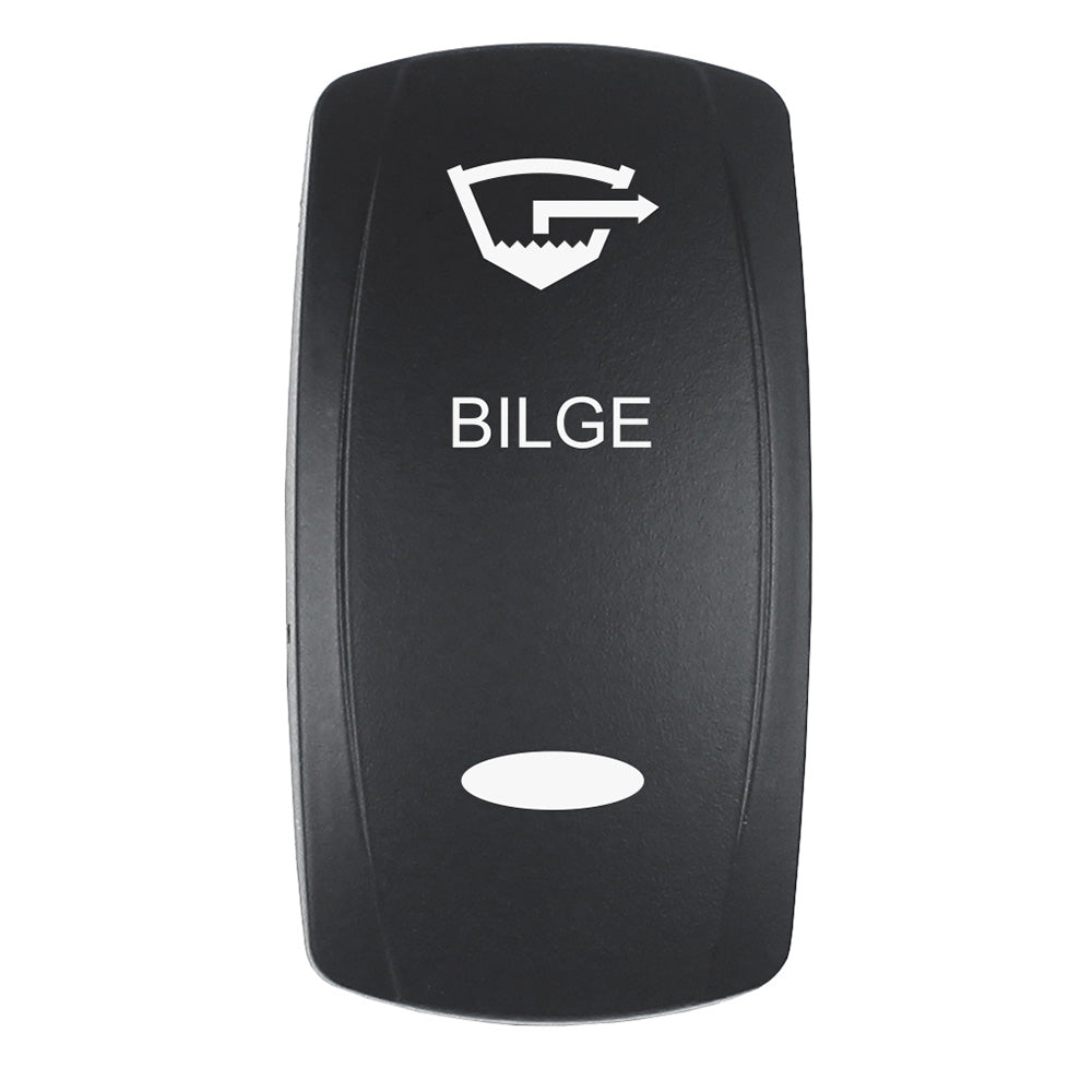 Pacer EV2LE-BLG Bilge Actuator for V Series Contura Switches, Black Laser-Etched Top and Bottom Light