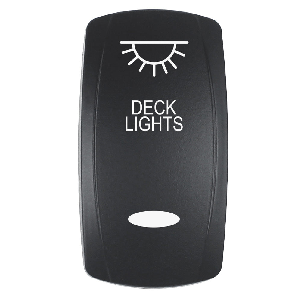 Pacer EV2LE-DECK Actuator for V Series Contura Switches, Deck Lights, Black Laser-Etched Top and Bottom Light