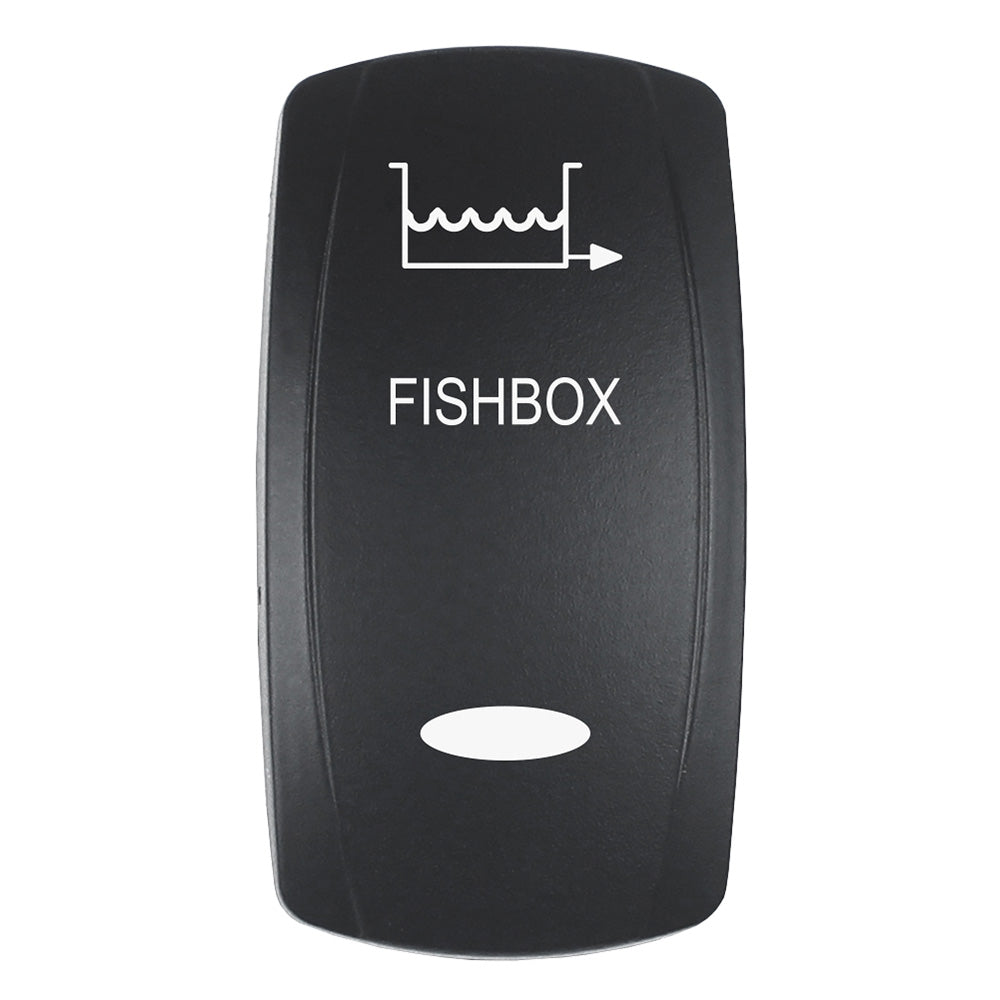 Pacer EV2LE-FBX FISHBOX Actuator for V Series Contura Switches, Black Laser-Etched Top/Bottom Light