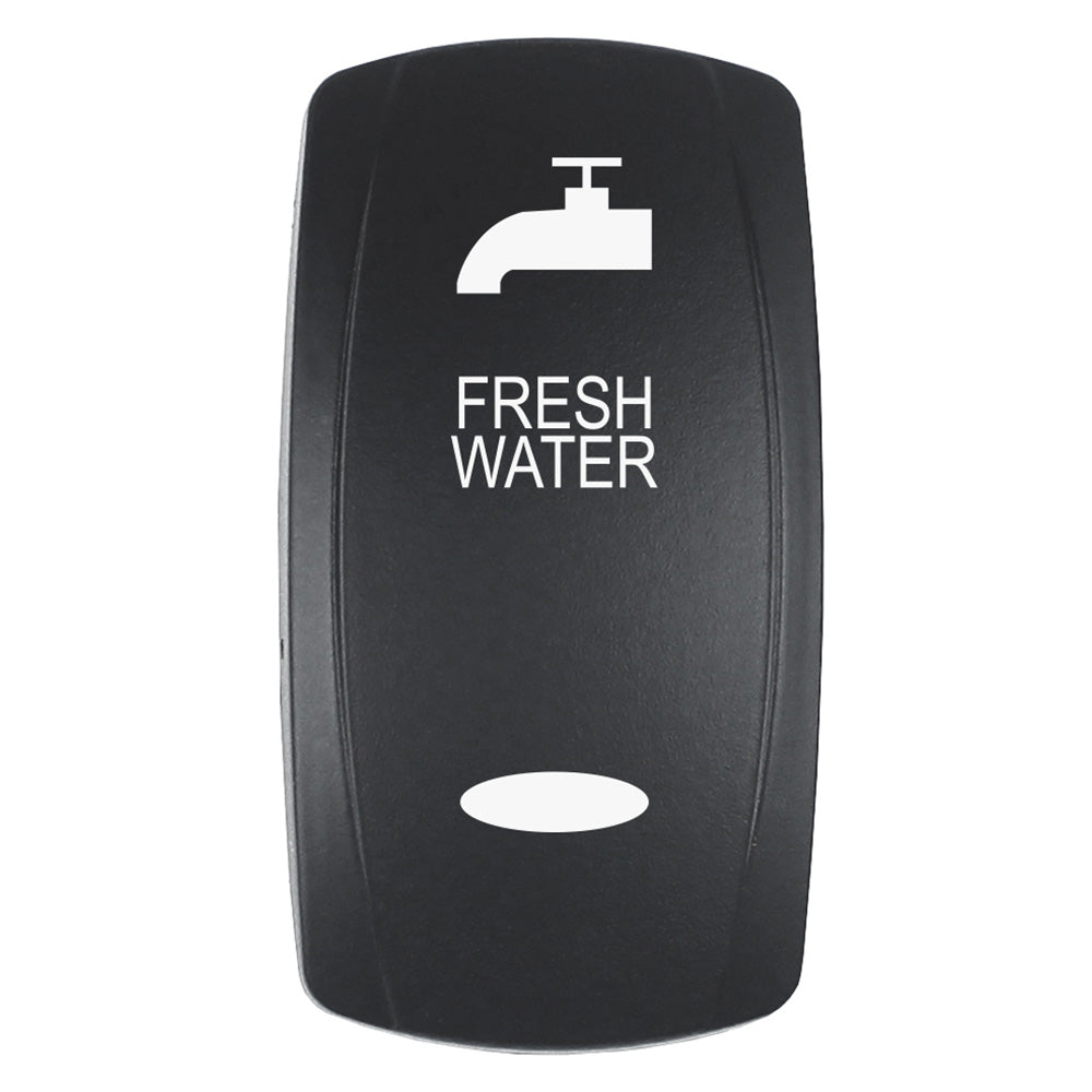 Pacer EV2LE-FRSH Fresh Water Actuator for V Series Contura Switches, Black Laser-Etched Top/Bottom Light