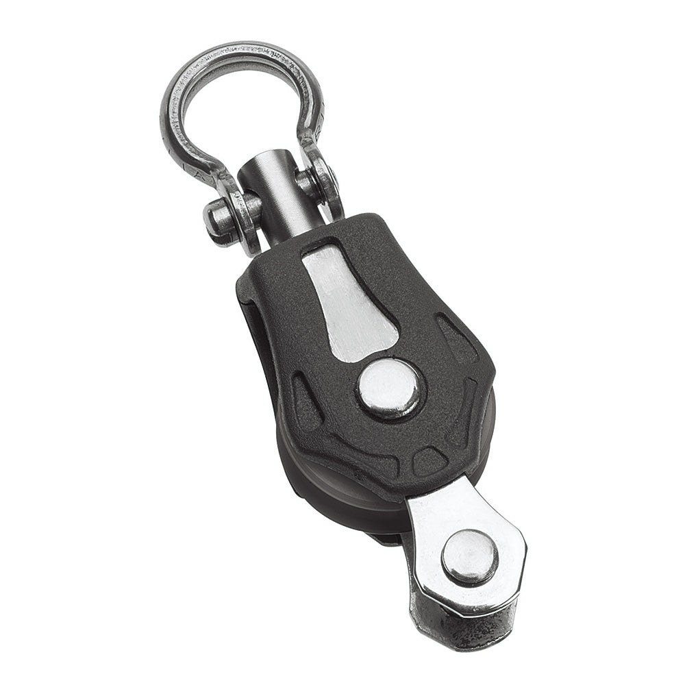 Barton Marine Size 0 20mm Plain Bearing Pulley Block with Single Swivel & Becket