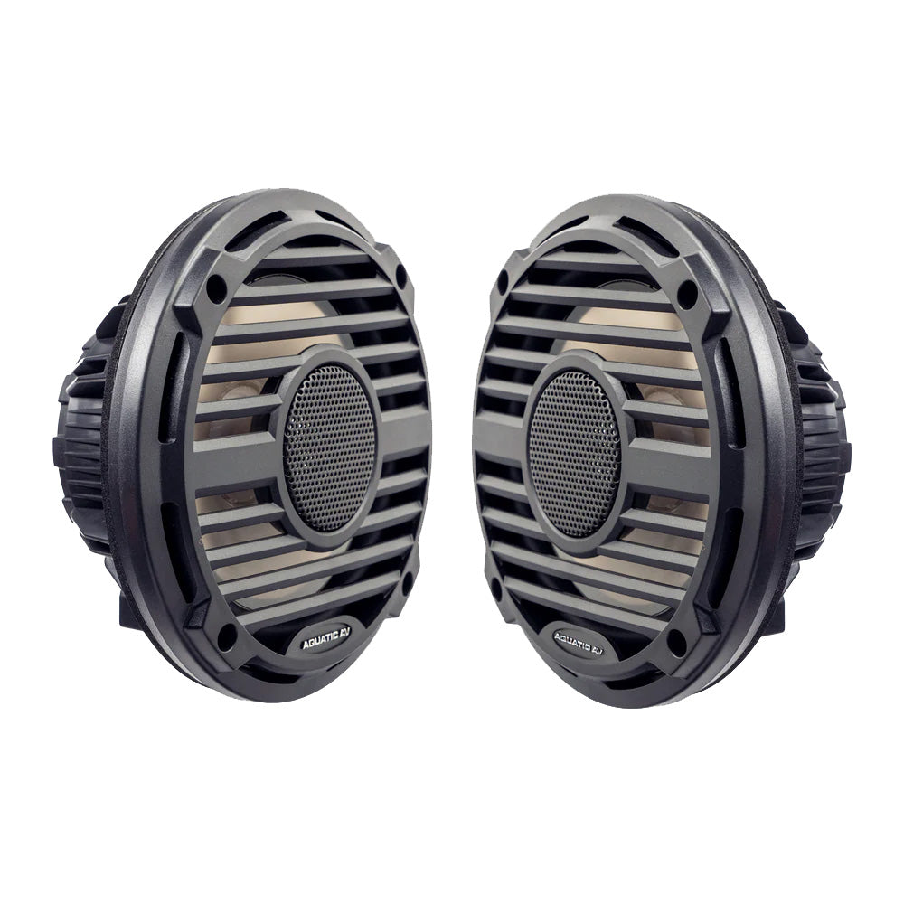 Aquatic AV PRO Classic 6.5-Inch RGB Marine Speakers, Black, PC412