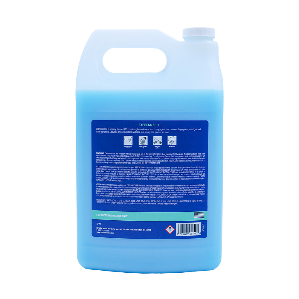 Malco Express Shine SiO2 Detail Spray – 1 Gallon for Automotive & Marine Exterior Protection
