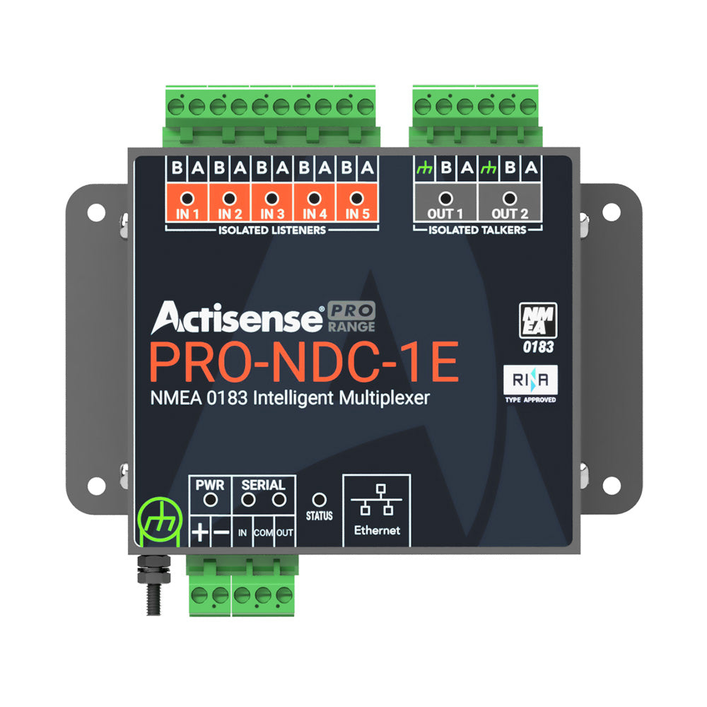 Actisense PRO NMEA 0183 Multiplexer - 5 Inputs, 2 ISO-Drive Outputs, Ethernet & Serial Connections