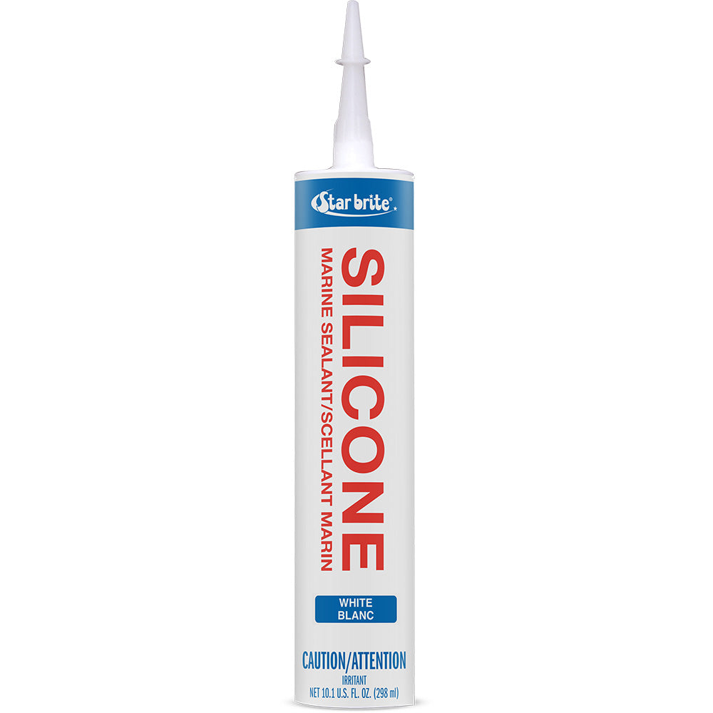 Star brite Marine Silicone Sealant - White, 10.3 oz - Waterproof and Weather-Resistant Sealant for Marine and Home Use