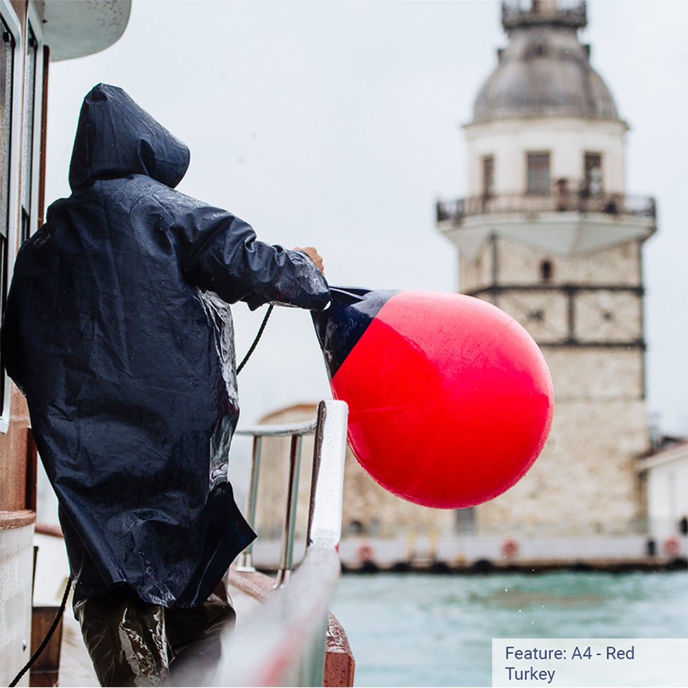 Polyform U.S. A-1 Buoy 11-Inch Diameter in Red – Versatile Marine Marking and Fender for Heavy Seas