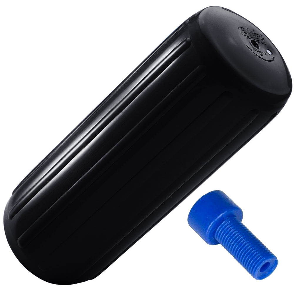 Polyform HTM-3 Fender 10.5" x 27" - Black with Adapter for Medium-Duty Protection
