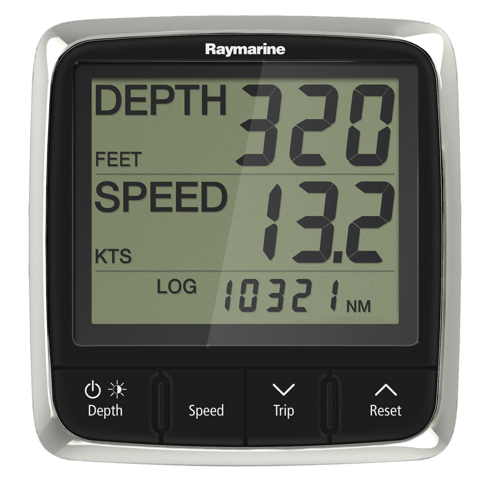 Raymarine i50 Tridata Display - Marine Instrument with Speed, Depth, and Water Temperature Monitoring