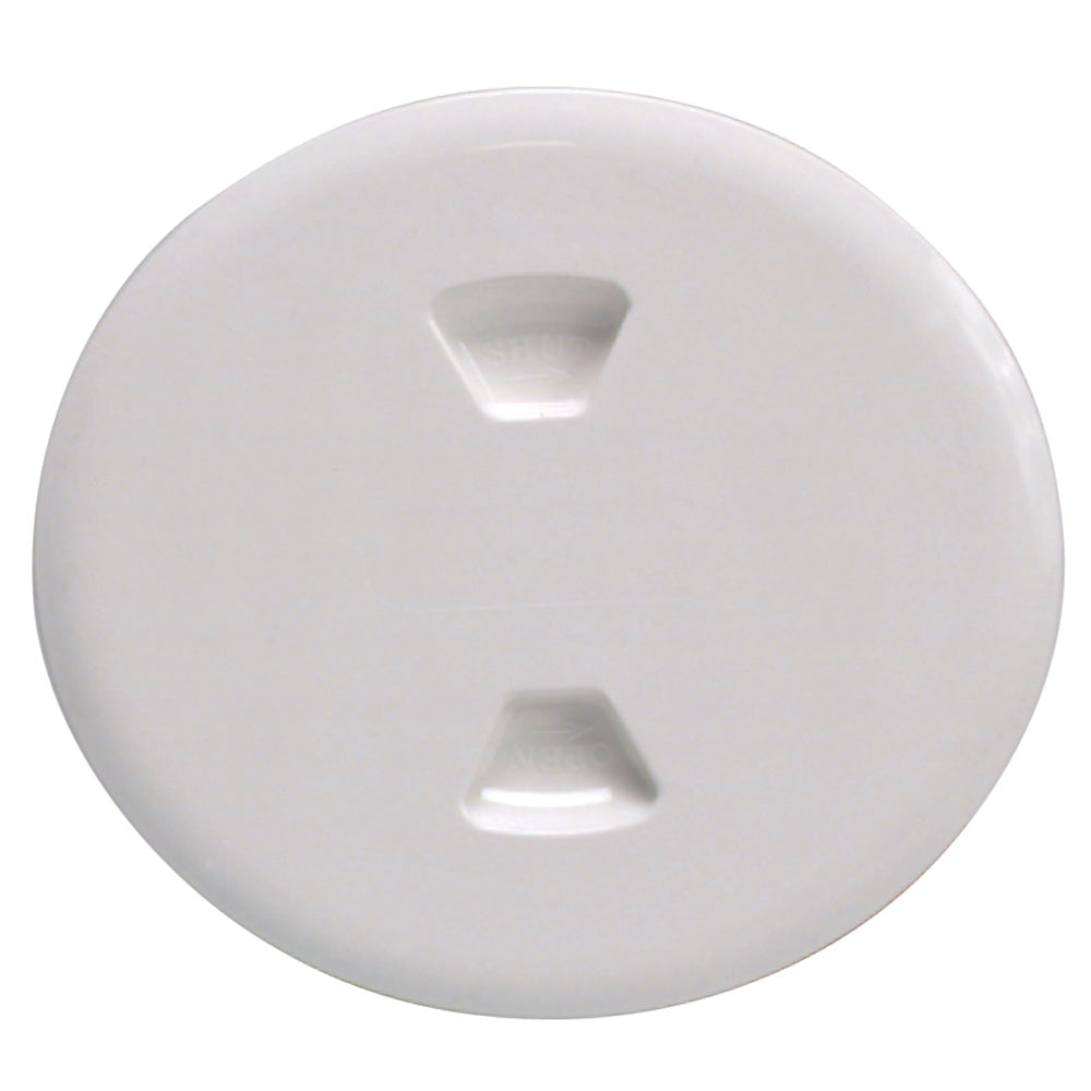 Beckson Marine 5-Inch Twist-Out Deck Plate DP50-W – Watertight Marine Cover with Self-Centering Locking Mechanism