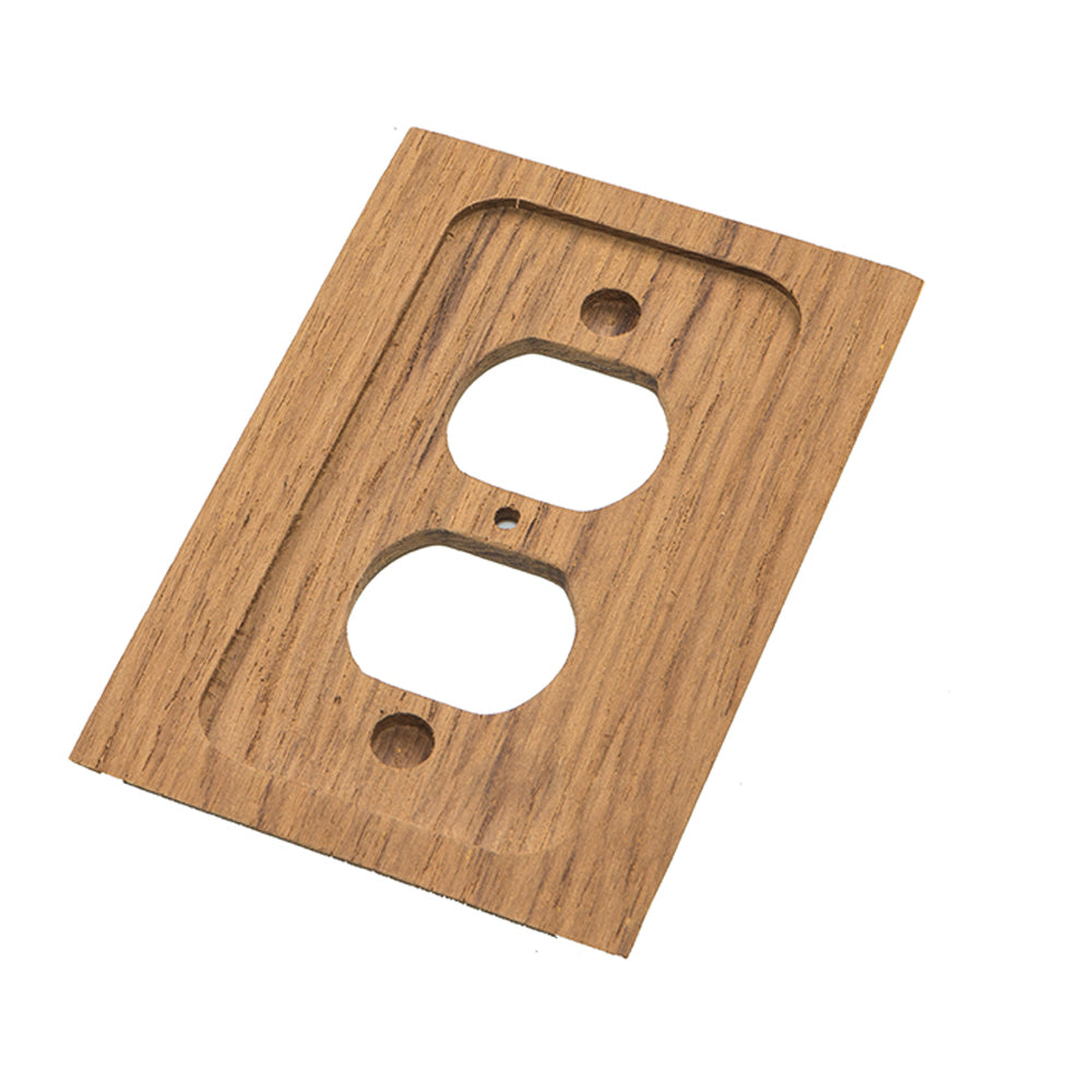 Whitecap 60170 Teak Outlet Cover/Receptacle Plate