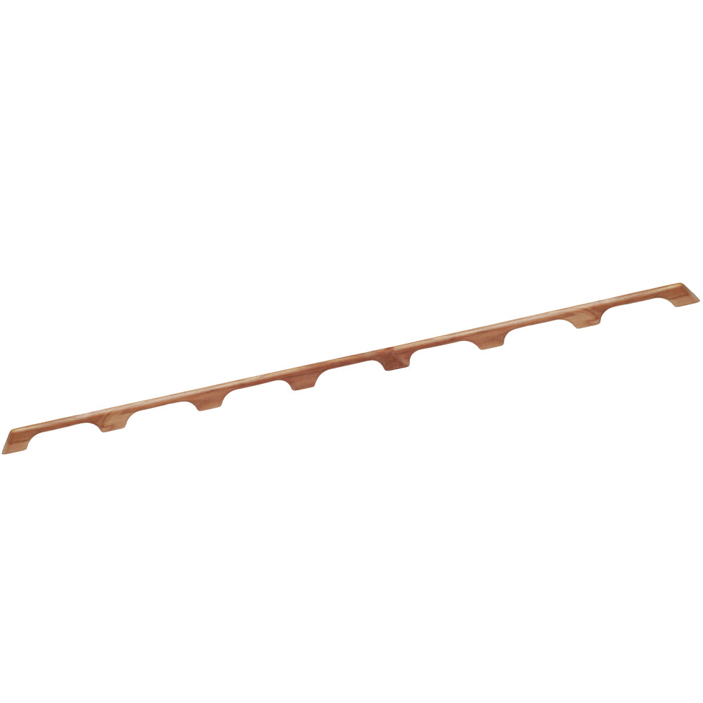 Whitecap Teak Handrail with Seven Loops - 73 Inches Long | Durable Marine-Grade Teak for Boat Safety and Style