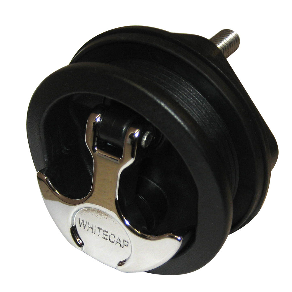 Whitecap S-0230BC T-Handle Latch – Chrome Plated Zamac and Black Nylon, No Lock, Suitable for Freshwater Boats
