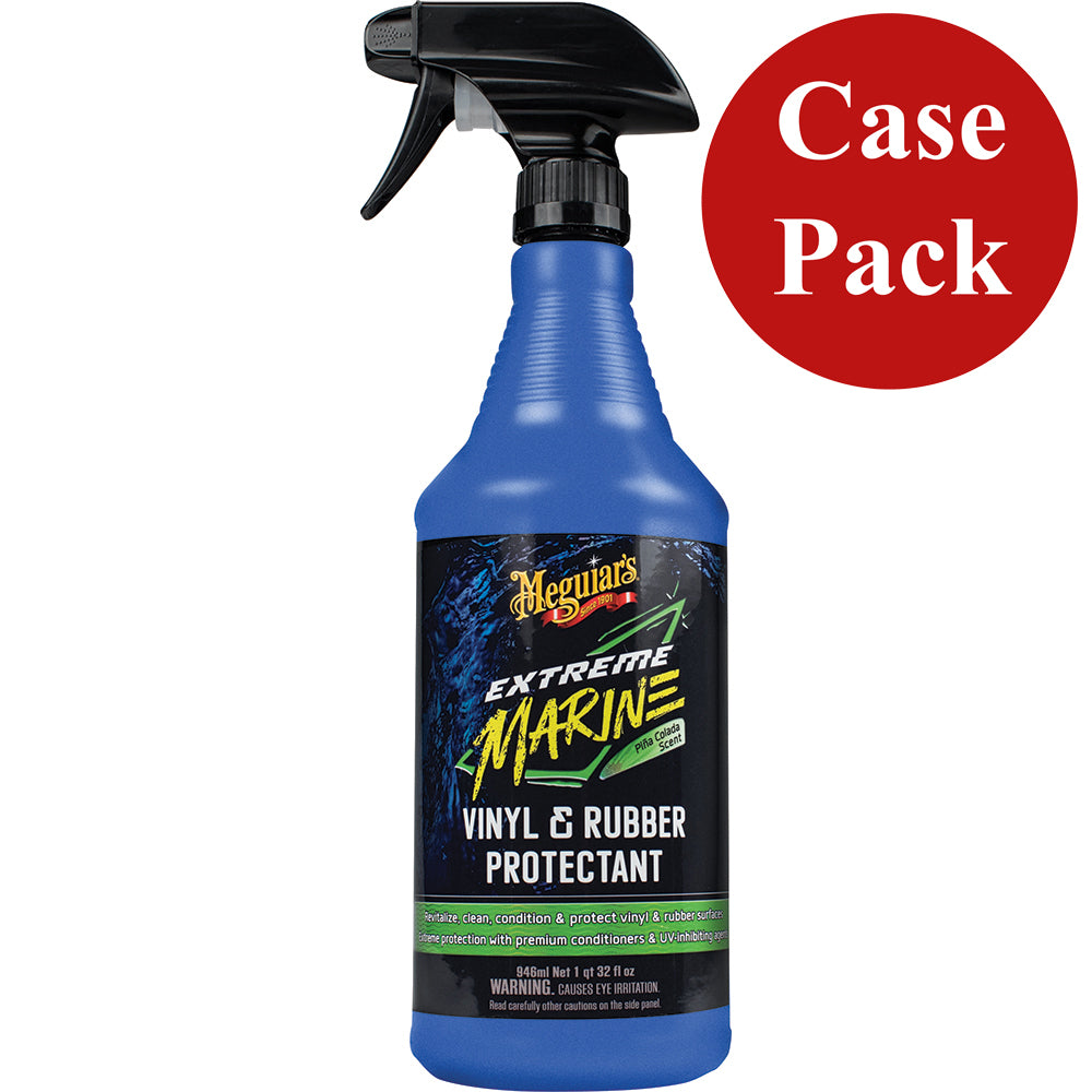 Meguiar's Extreme Marine Vinyl & Rubber Protectant Case of 6 – UV Protection and Surface Restoration for Marine Surfaces