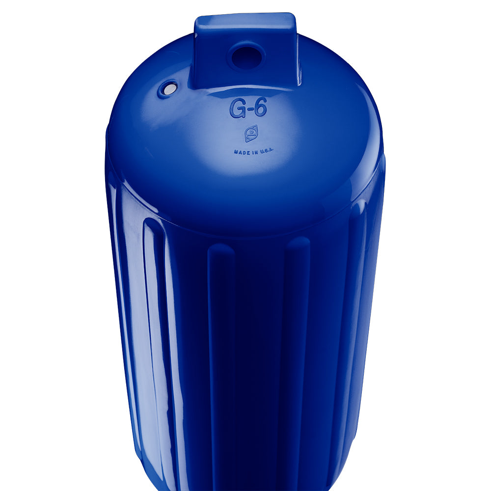 Polyform U.S. G-6 Twin Eye Fender 11 x 30 inches in Cobalt Blue with Inflation Adapter
