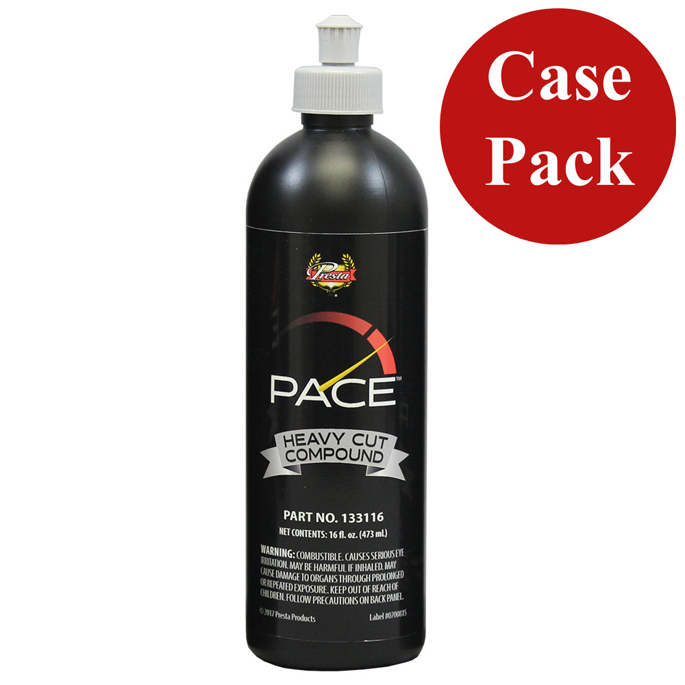 Presta PACE Heavy Cut Compound – 16oz, Case of 6 – Heavy Cutting and Polishing Solution for Orbital Polishers
