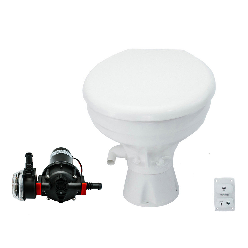 Johnson Pump AquaT Silent Electric Marine Toilet, 12V with Pump, Part Number 80-47232-01