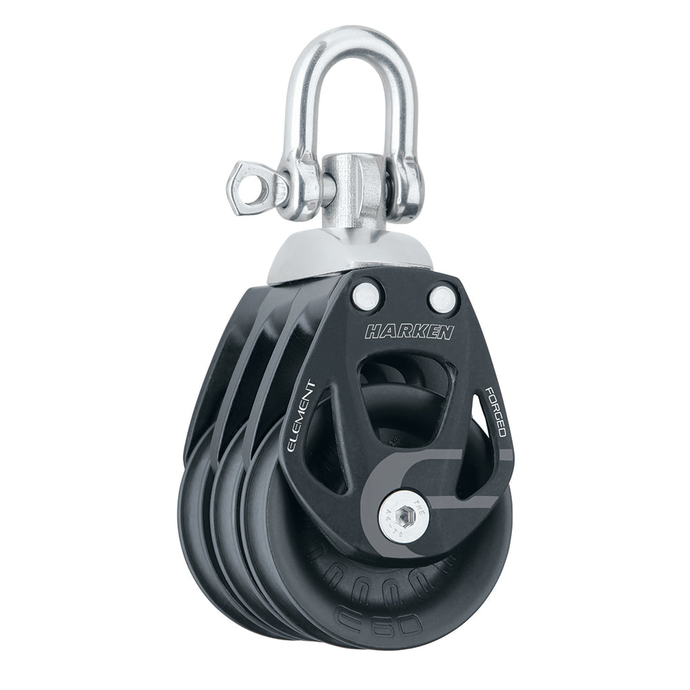 Harken 60mm Triple Aluminum Element Block with Swivel, Part 6272