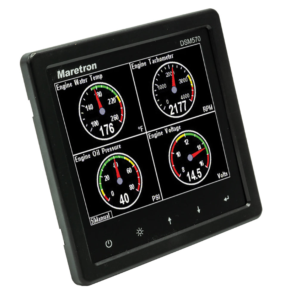 Maretron DSM570 5.7-Inch High-Resolution Color Display with Black Enclosure for Marine Navigation and Data Monitoring