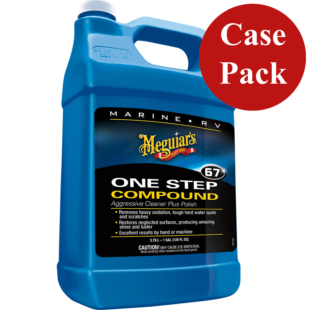 Meguiar's Marine One-Step Compound - 1 Gallon (Case of 4) for Restoring Marine and RV Gel Coat Surfaces
