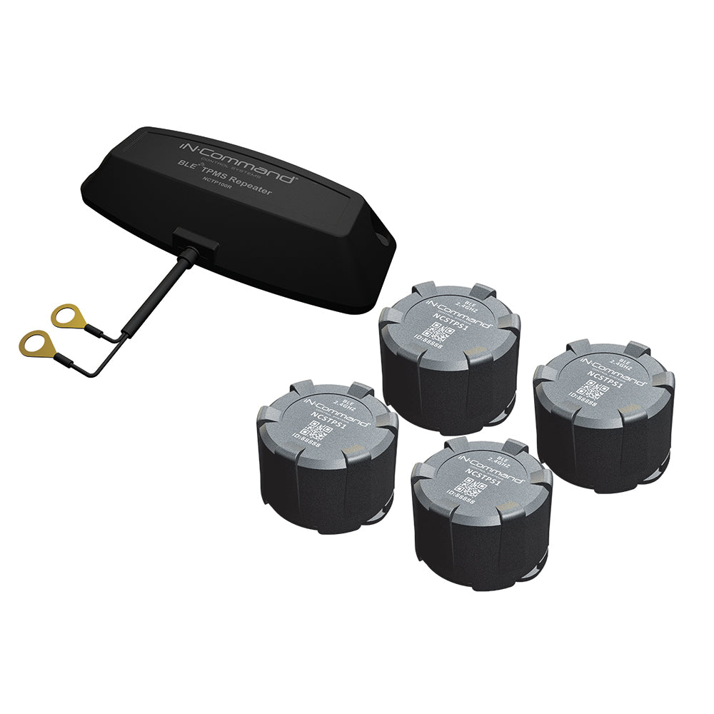 iN-Command NCTP100 Tire Pressure Monitoring System with 4 Sensors and Bluetooth Repeater