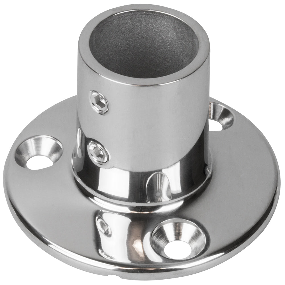 Sea-Dog Rail Base Fitting 2-3/4-Inch Round Base, 90 Degree, 316 Stainless Steel, 1-Inch OD