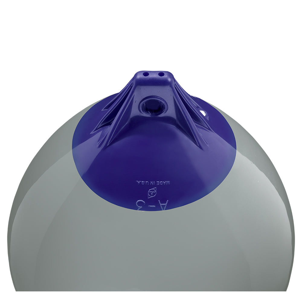 Polyform U.S. A-3 Buoy 17" Diameter - Grey | Heavy-Duty Marine Marking and Rafting Buoy