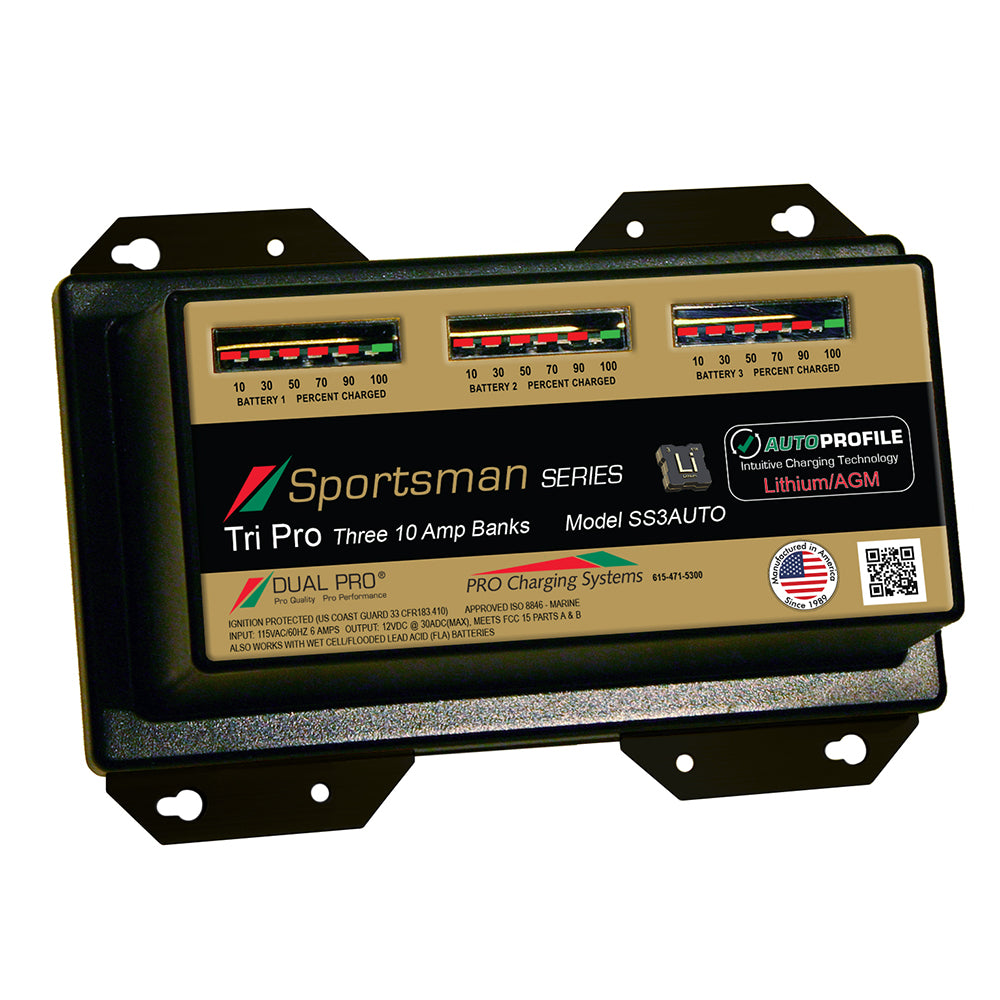 Dual Pro SS3AUTO 30A 3-Bank Lithium/AGM Marine Battery Charger