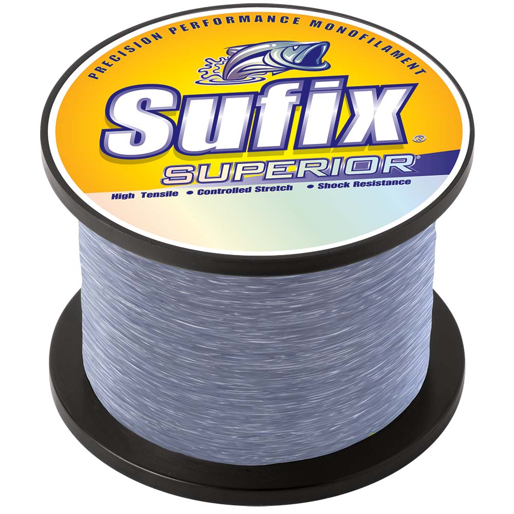 Sufix Superior Smoke Blue Monofilament Fishing Line, 10 lb, 1,495 Yards – Part 634-110