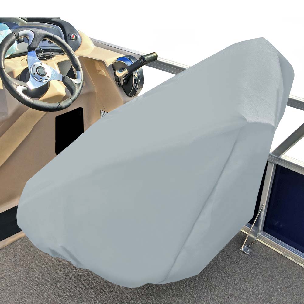Carver by Covercraft Poly-Flex II Captain’s Chair Boat Cover, Gray, Fits up to 32H x 26W x 25D, Part Number 61061F-10