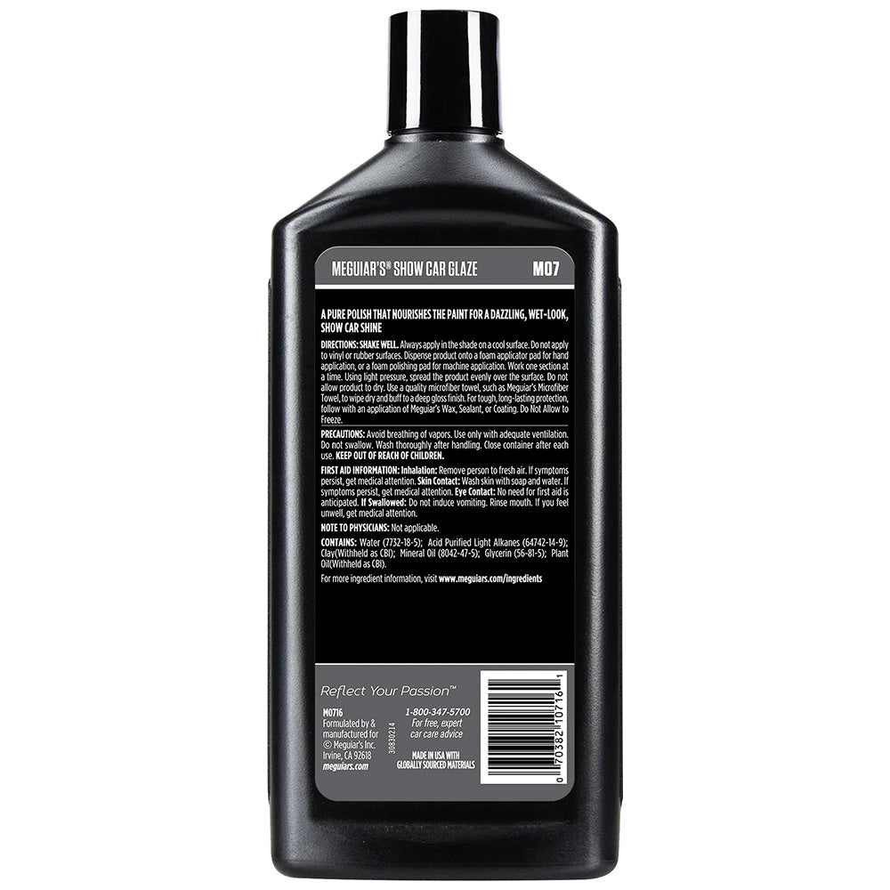 Meguiar's Mirror Glaze Professional Show Car Glaze M0716, 16 oz Pure Polish