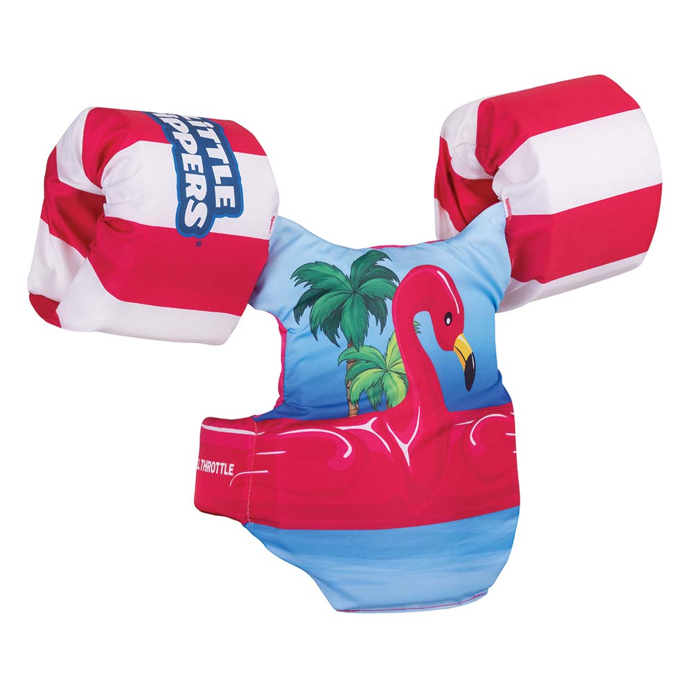 Full Throttle Little Dippers Flamingo Life Jacket for Kids, 33–55 lb, Type III, Part 104400-105-001-22