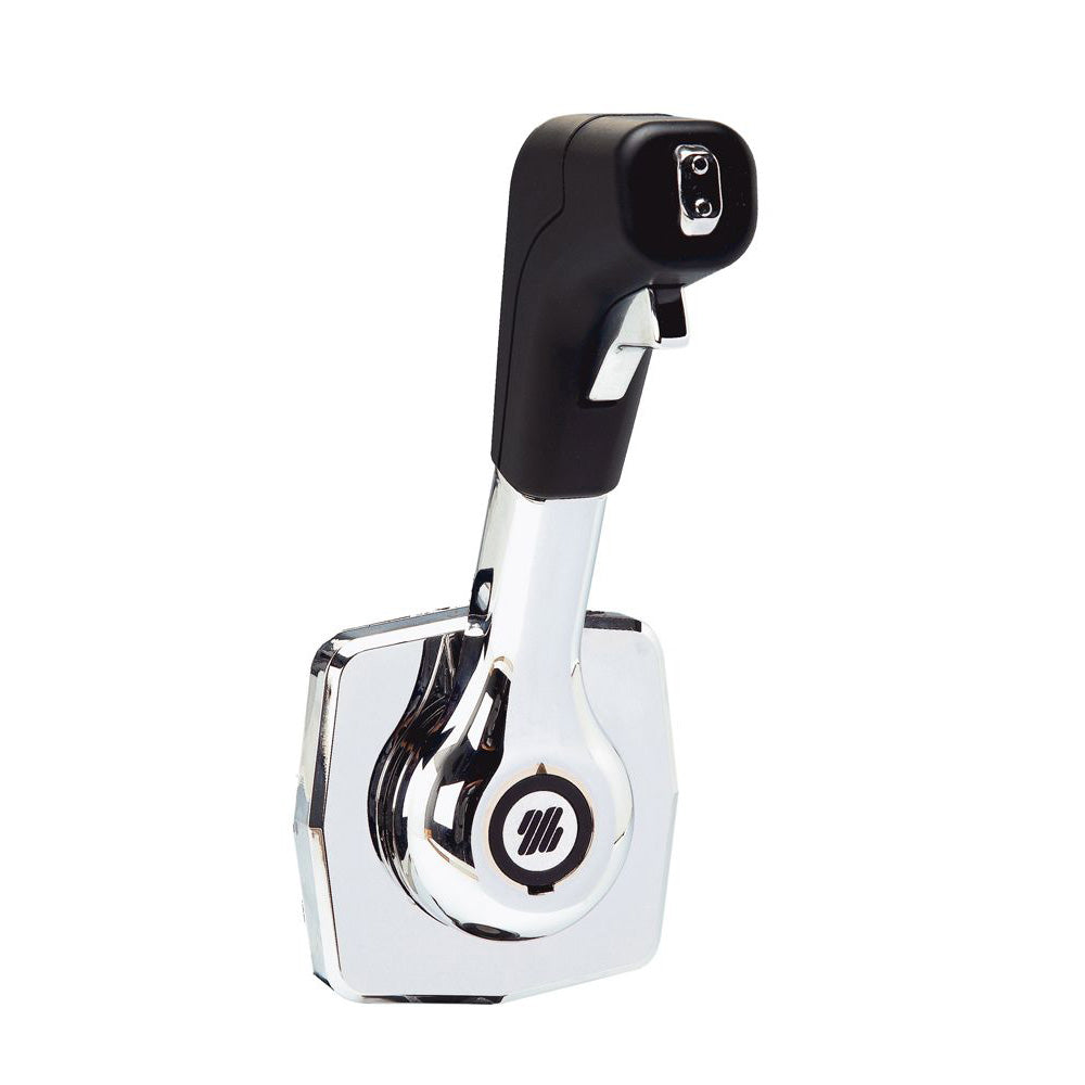Uflex USA B310B Single Lever Side Mount Control - Black and Chrome Marine Throttle and Gear Shifter