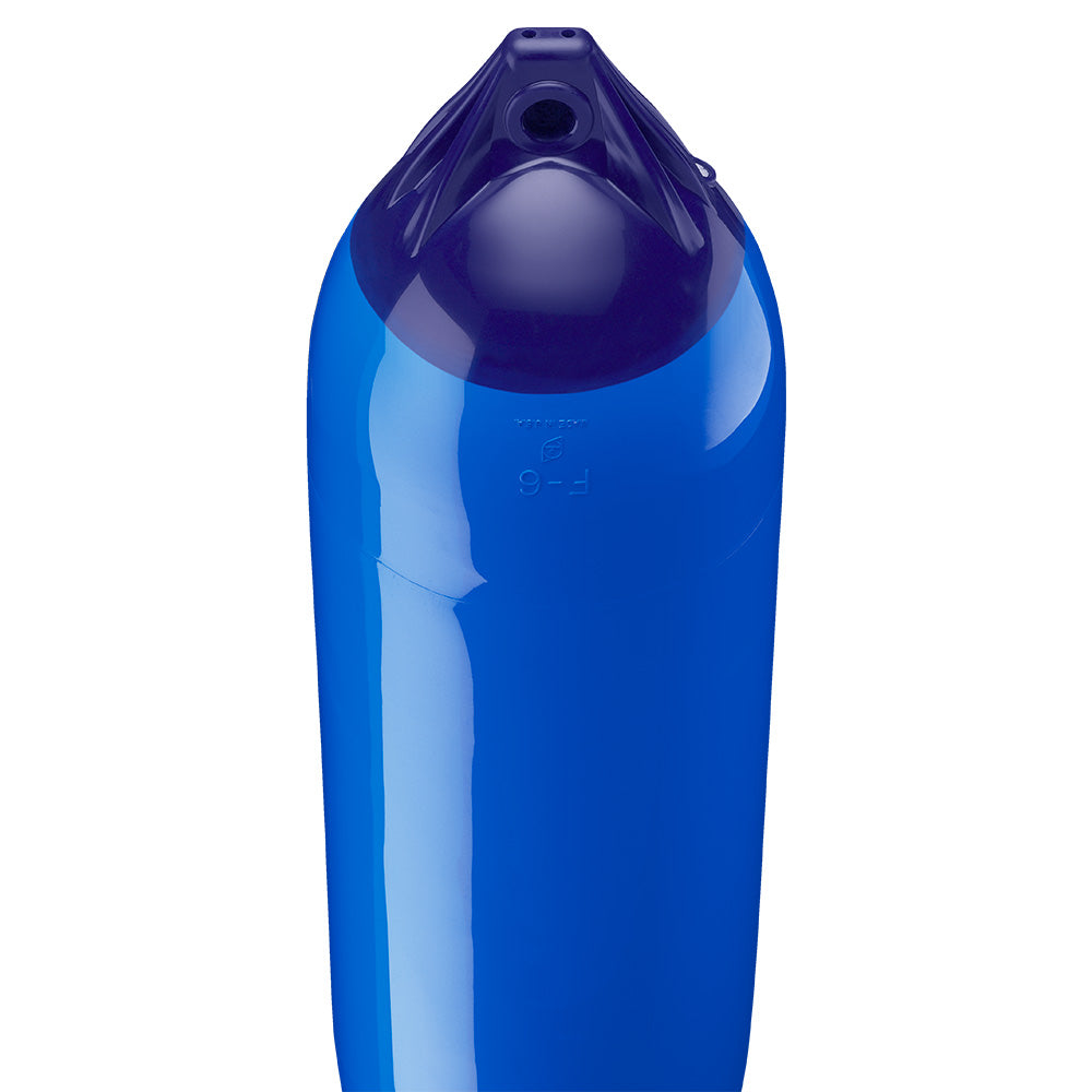 Polyform U.S. F-6 Twin Eye Fender 11" x 42" - Blue for 35-50 ft Boats