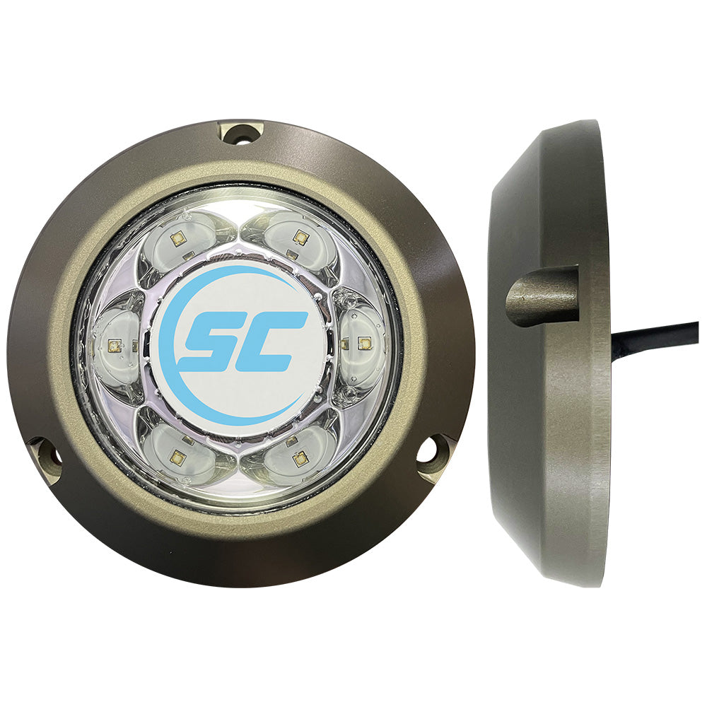 Shadow-Caster SC3 Series Underwater Light - Great White | 24W Marine LED Light for Vessel Illumination