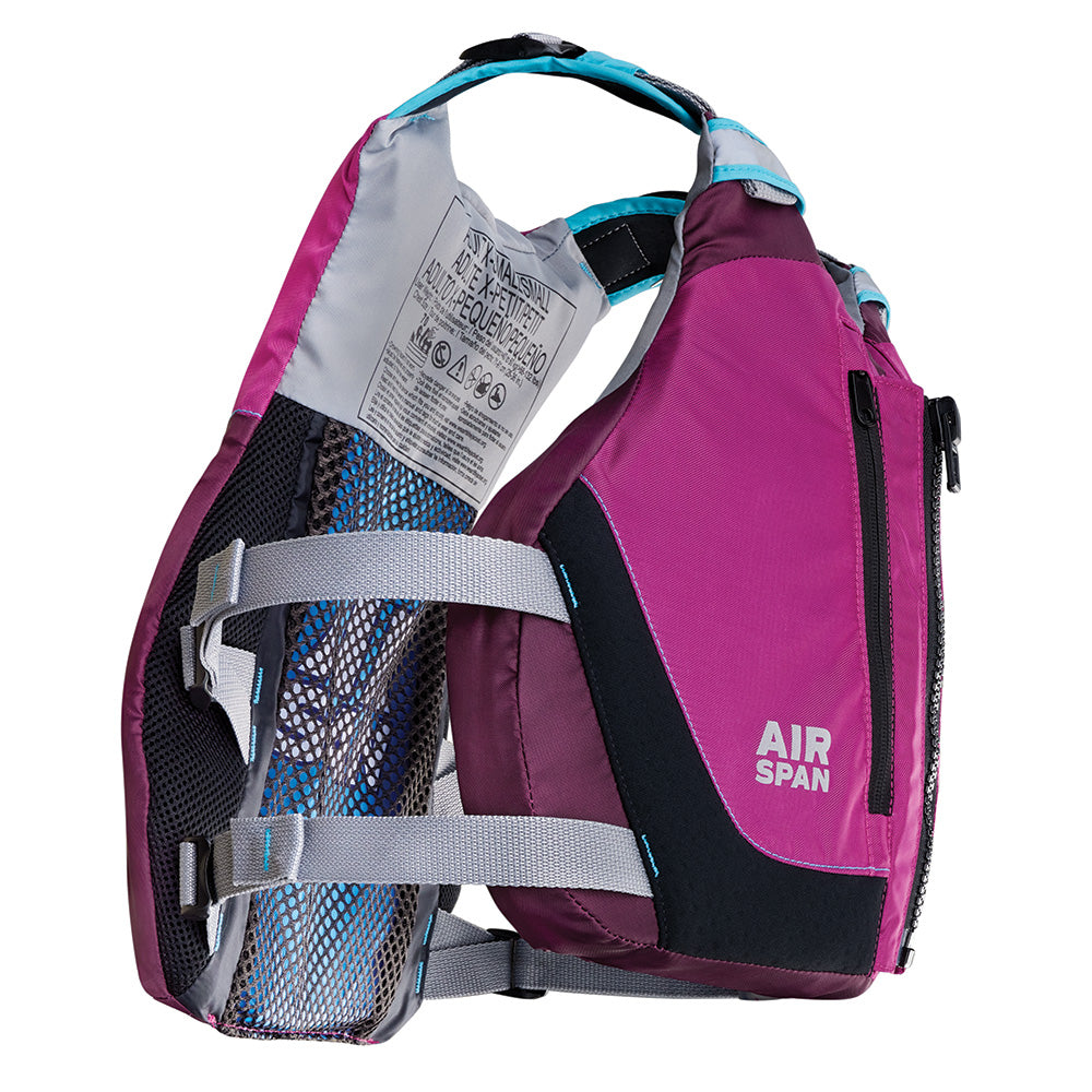 Onyx Outdoor Airspan Breeze Life Jacket XS/SM - Purple for Kayaking and Paddle Sports