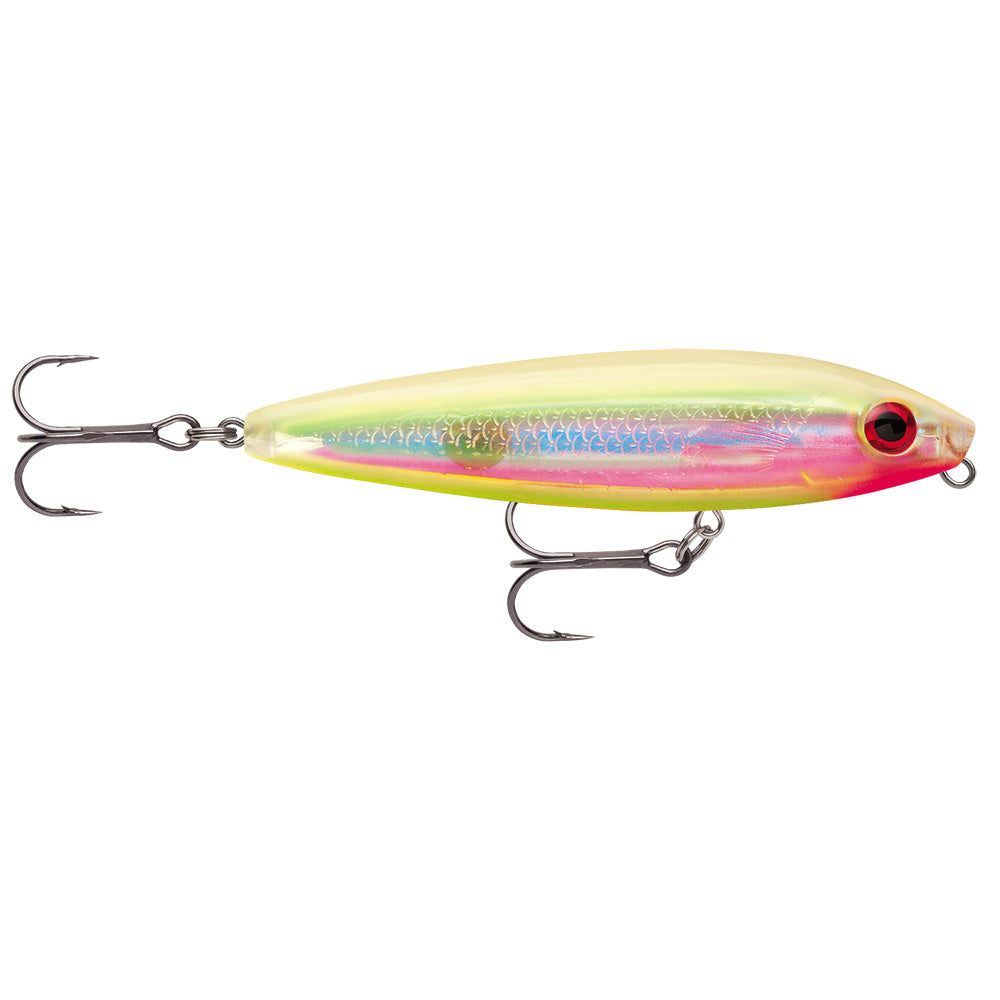 Rapala Skitter Walk 08 Topwater Fishing Lure, Holographic Bone Chartreuse - SW08HBNC