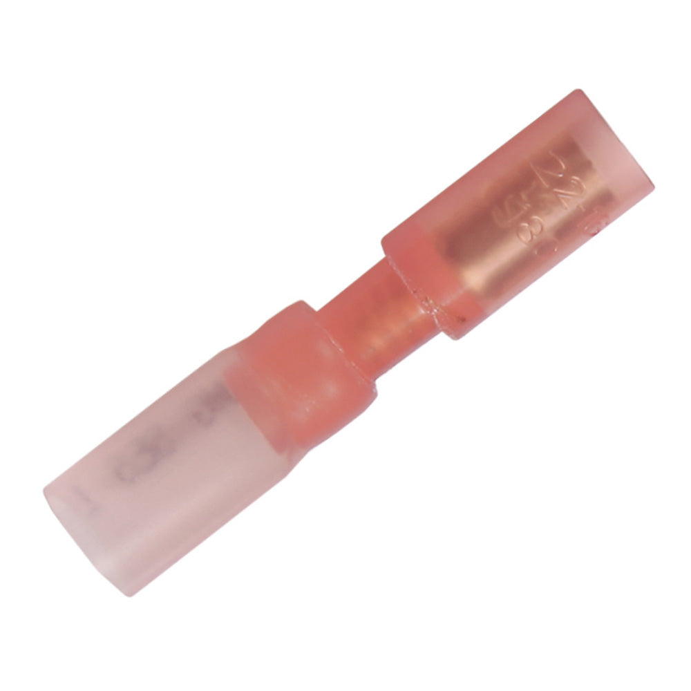 Pacer TBRE18-156-100 22-18 AWG Heat Shrink Female Bullet Terminals, Red, 100 Pack