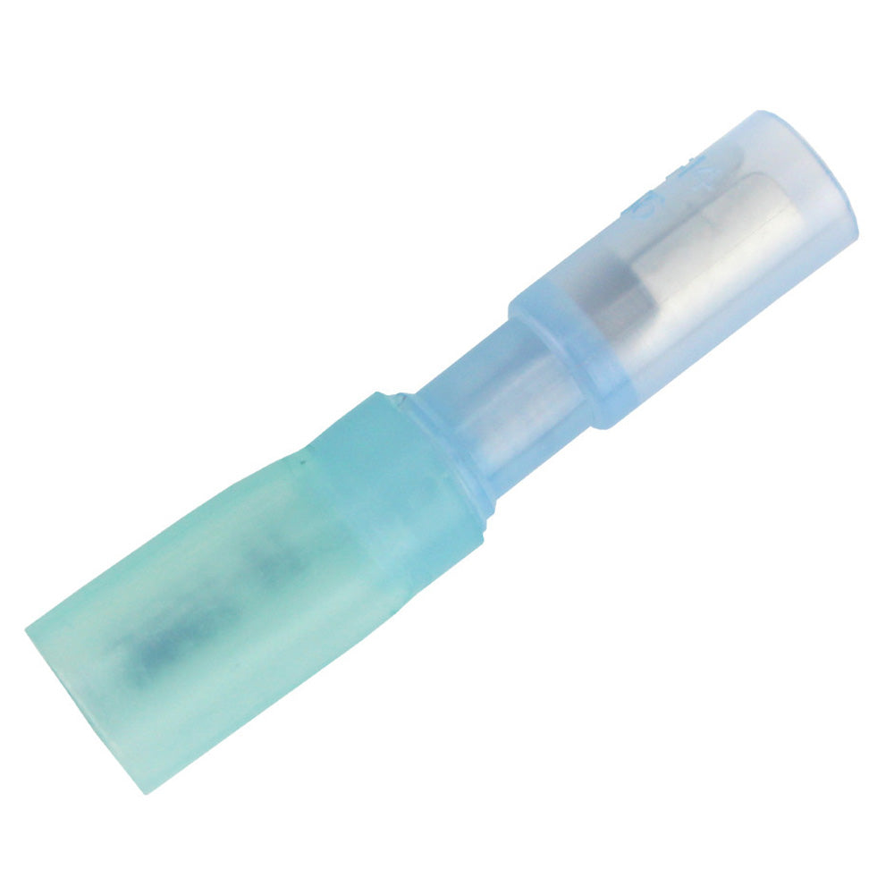 Pacer TBRE14-156-25 16-14 AWG Heat Shrink Female Bullet Terminals, Blue, 25 Pack