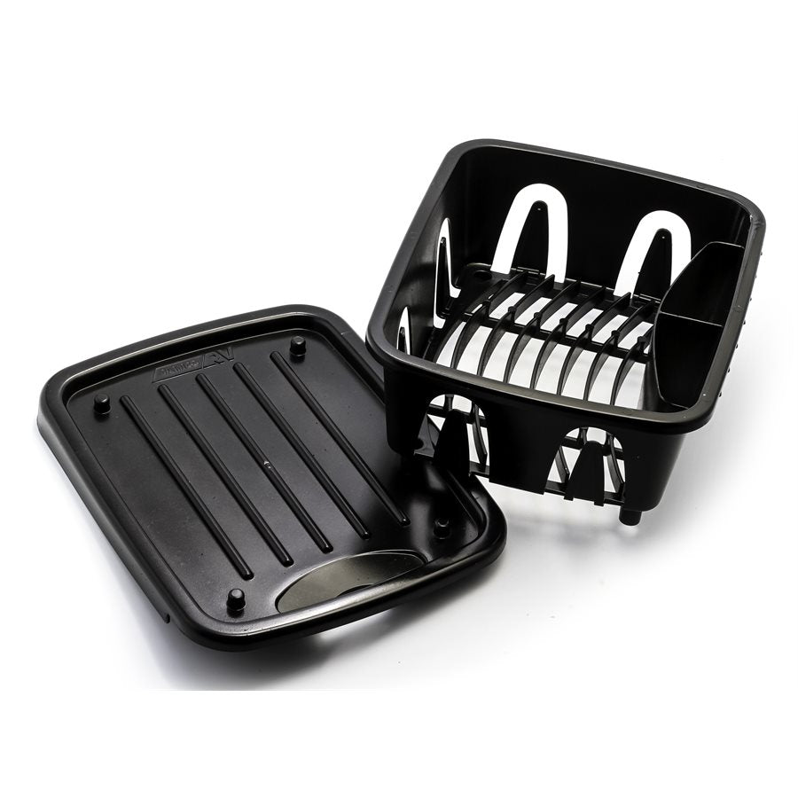 Camco 43512 Mini Dish Drainer and Tray, Black