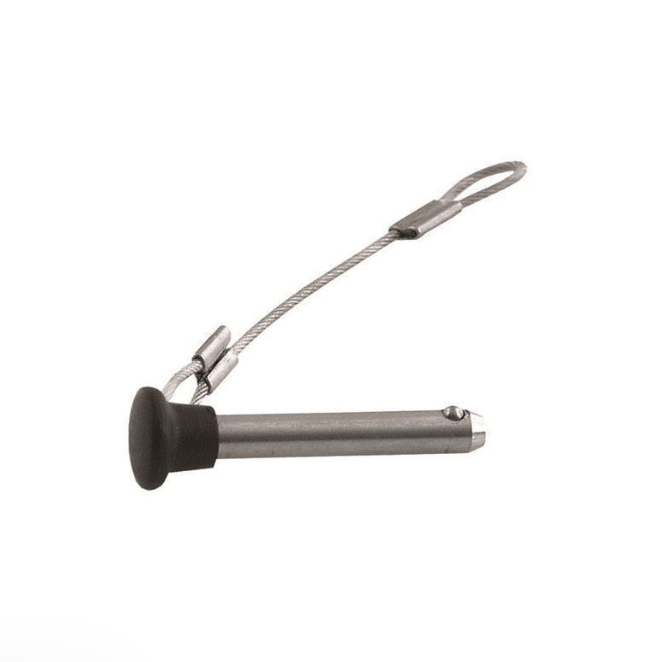 PULL PIN W/PLASTIC HEAD & LAYNARD