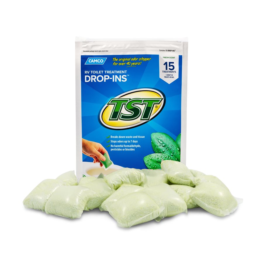 Camco TST Drop-Ins Holding Tank Treatment, 15-Pack Bag, Part 40264