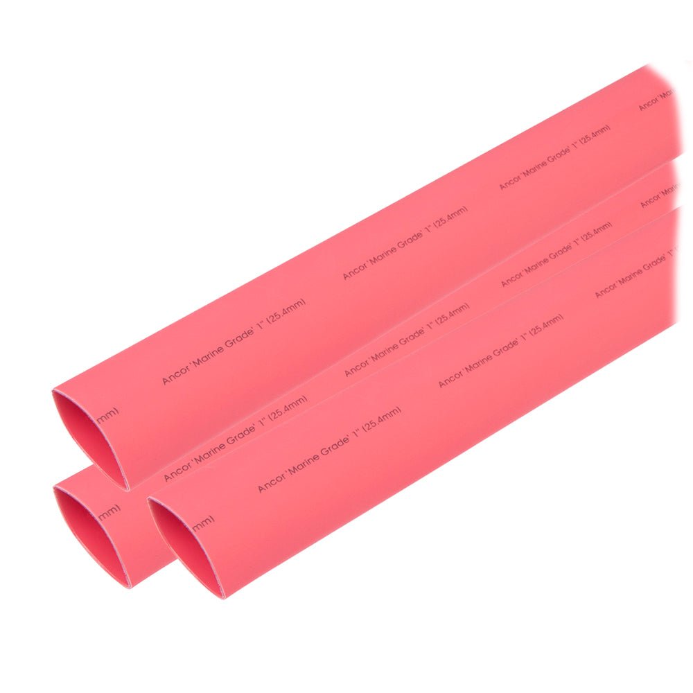 Ancor Heat Shrink Tubing 1" x 3" - Red - 3 Pieces - Marine Parts OnlyElectricalAncor