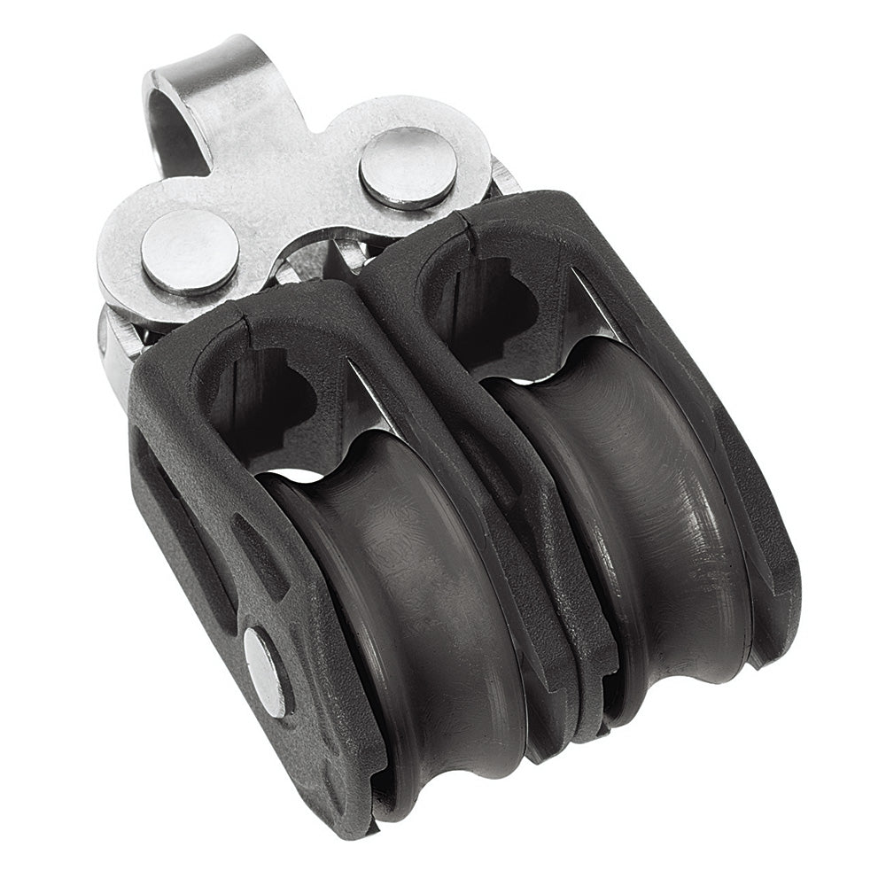 Barton Marine Size 0 20mm Plain Bearing Pulley Block Double Fixed Eye - Marine Parts OnlySailingBarton Marine