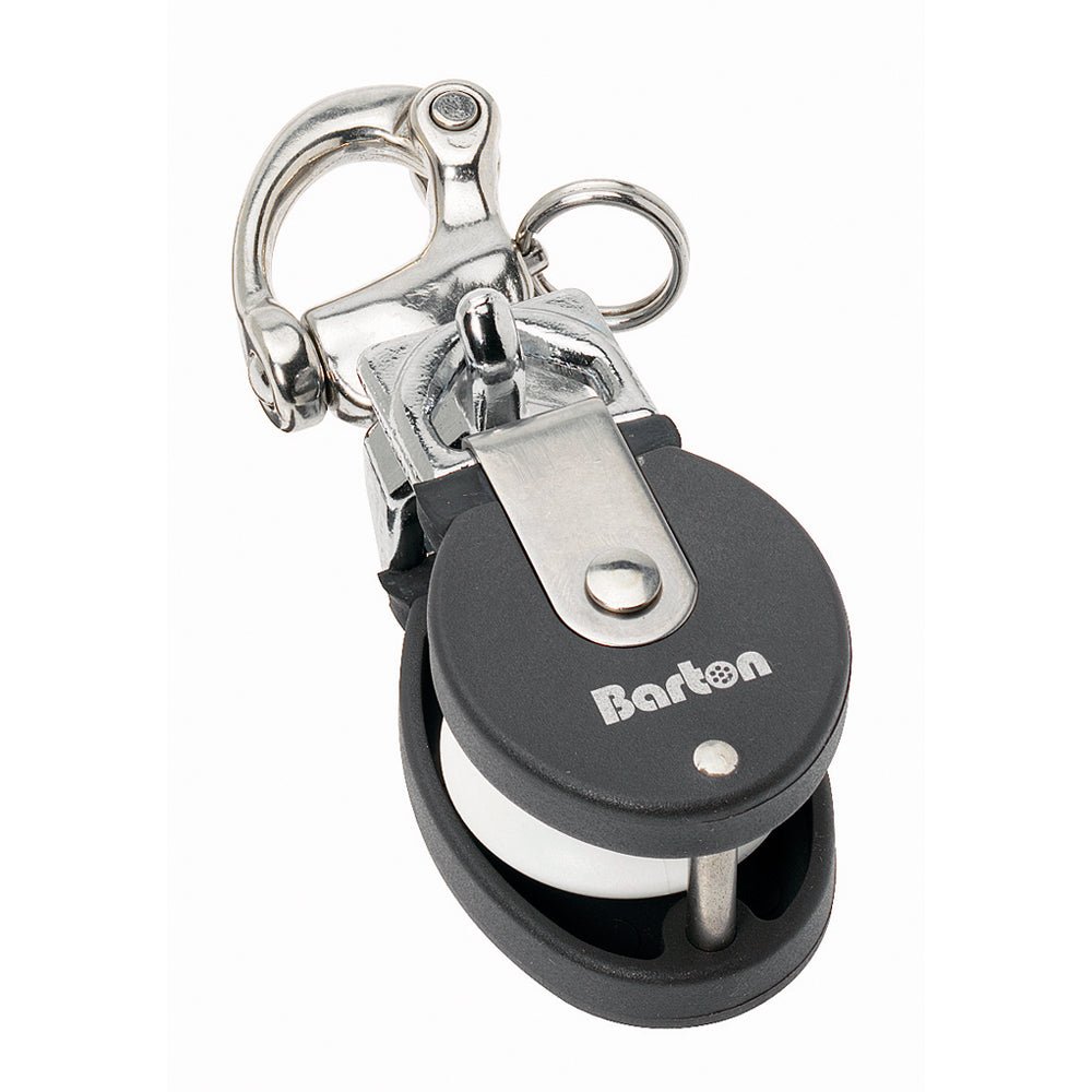 Barton Marine Size 2 Snatch Block w/Stainless Snap Shackle - 35mm Sheave - Marine Parts OnlySailingBarton Marine