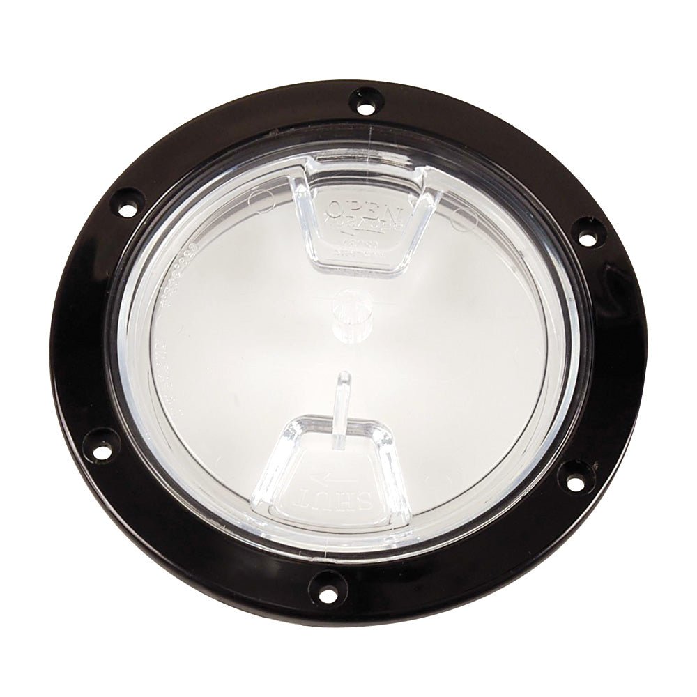 Beckson 4" Clear Center Screw Out Deck Plate - Black - Marine Parts OnlyMarine HardwareBeckson Marine