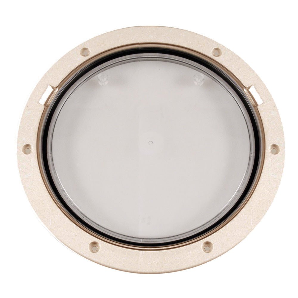 Beckson 8" Clear Center Pry - Out Deck Plate - Beige - Marine Parts OnlyMarine HardwareBeckson Marine