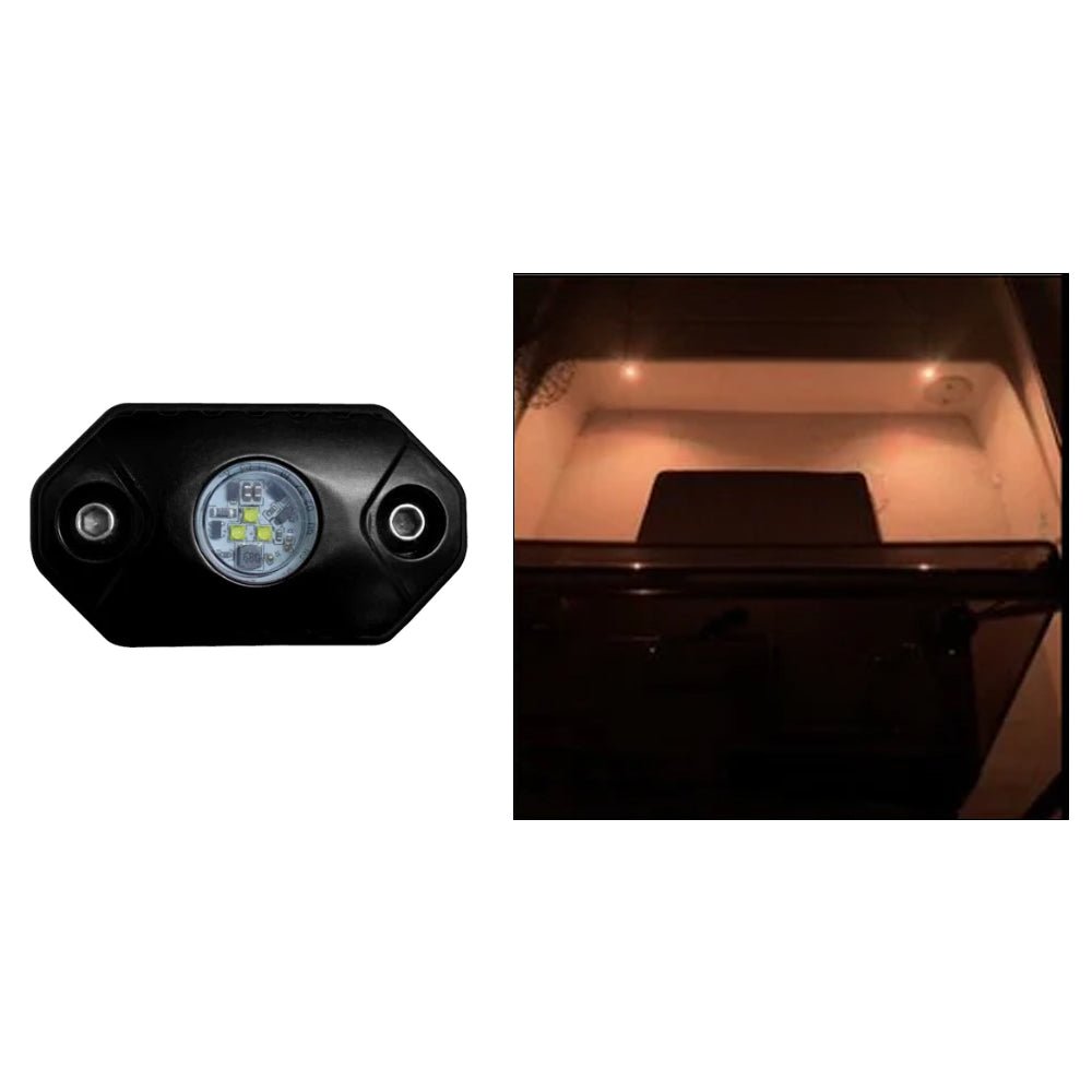 Black Oak Rock Accent Light - Amber - Black Housing - Marine Parts OnlyLightingBlack Oak LED
